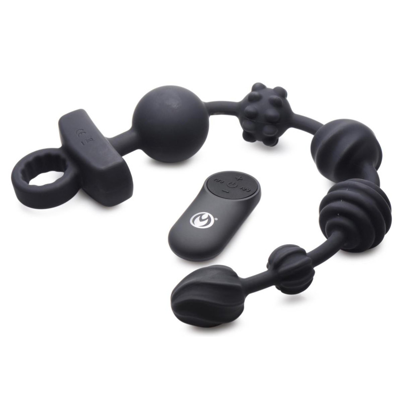 Master Series Boules anales vibrantes 21x Dark Rattler 40 x 4.5cm